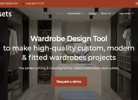 New Autoclosets.com website, the wardrobe design tool